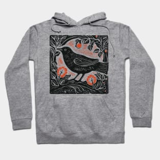 Lino Cut Bird Hoodie